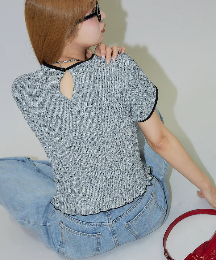 Shearing Design Check Pullover Shirt