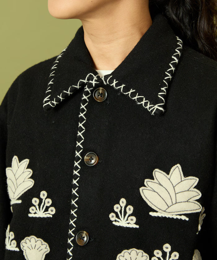 Indian Embroidery Wool Mexican Jacket