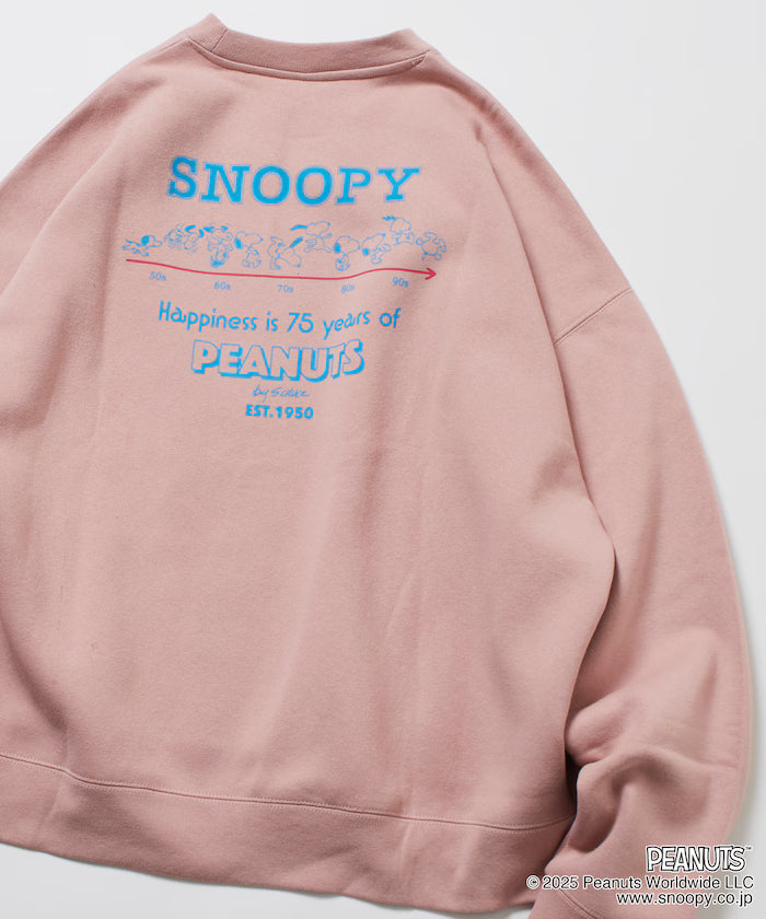 PEANUTS/Peanuts Exclusive Back Print Crew Neck Sweatshirt/Snoopy 【Limited Release】