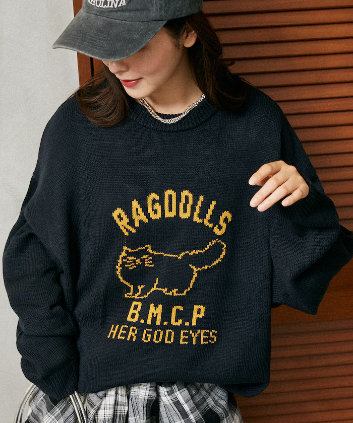 RAGDOLLS CAT Ragdoll Cat Jacquard Knit Limited Edition