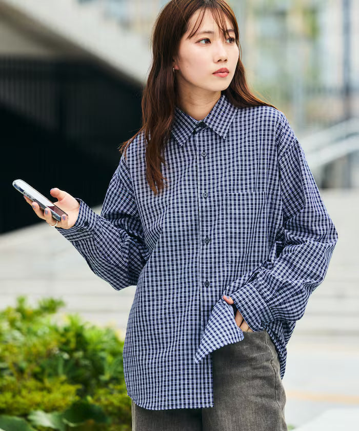 Relax Fit Classic Pattern Regular Collar Shirt / Check Pattern / Stripe Pattern 【Limited Edition】