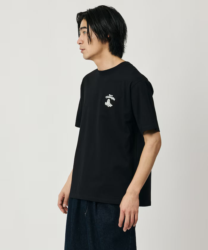 Relaxed Fit Back Embroidery Design Crew Neck T-Shirt / Midnight [Limited Edition]