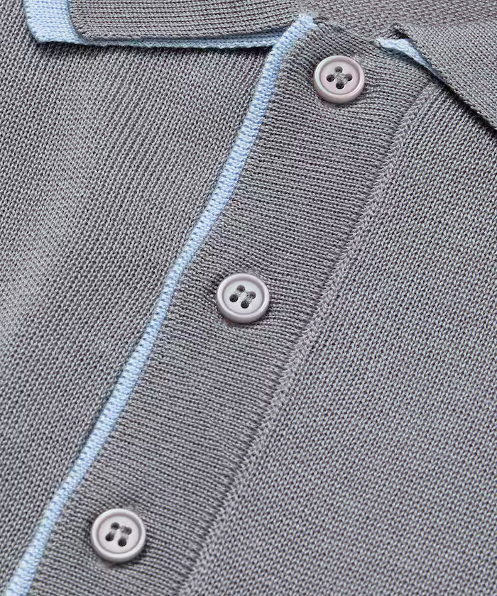 Limited Release Relaxed Fit Color Block Knit Polo Shirt