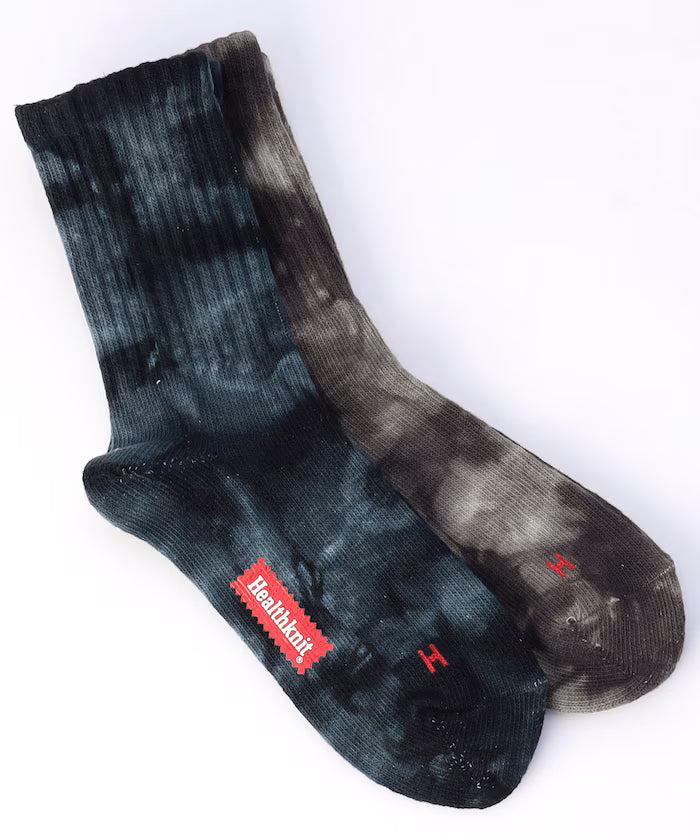 Custom Dark Tie-Dye Socks (Fits 25.0-27.0cm) - Black
