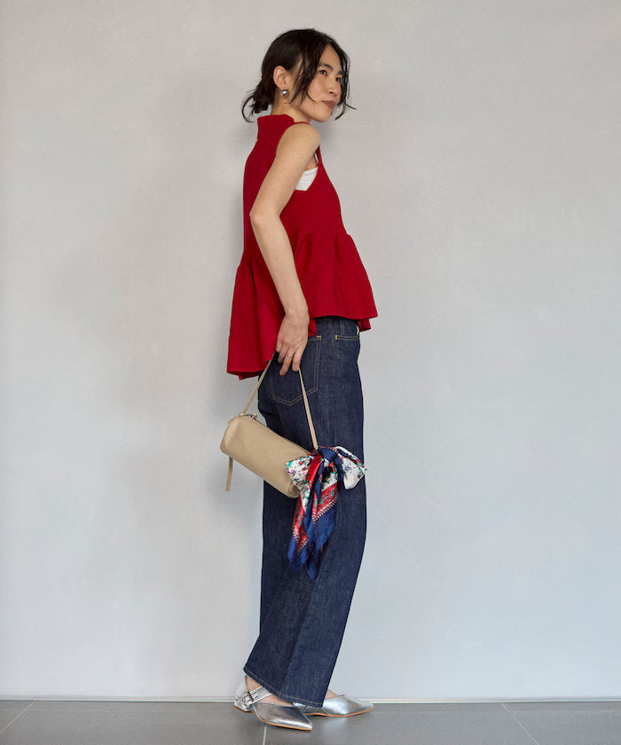 Japan-made Whole Garment Peplum Vest
