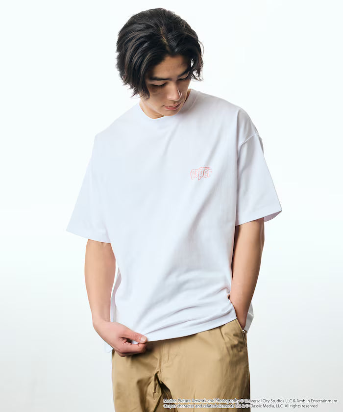 Casper the Friendly Ghost/キャスパー 別注 ビッグシルエット バックプリント クルーネックTシャツ 【限定展開】
