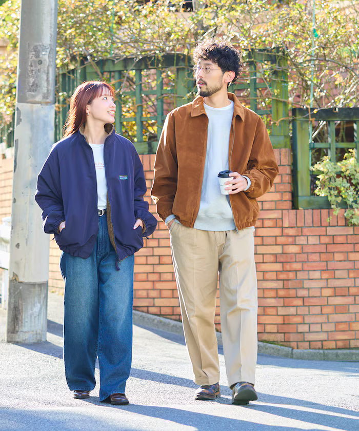 Relaxed Fit Nylon Fleece Reversible Stand Blouson [Limited Edition]