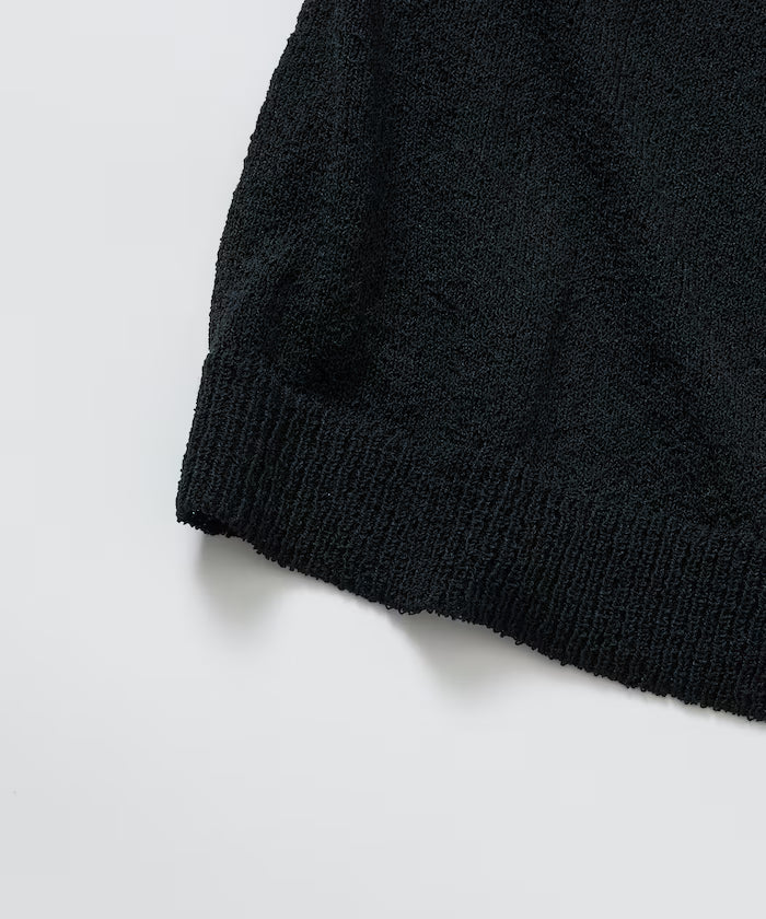 Dry Touch Boucle Yarn Knit Polo Shirt