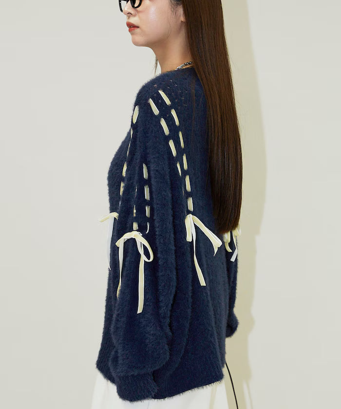 Velvet Ribbon Woven Feather Knit Limited Edition