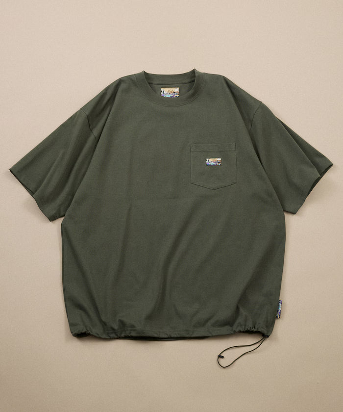 FREAK'S STORE for BEACH & FES Relax Fit One Point Logo Spindle Pocket T-shirt