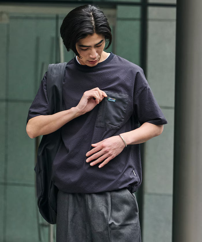 Limited release AiRide Air Ride Relax Fit Mult-material Pocket Seersucker Pullover Top Quick-drying UV Protection