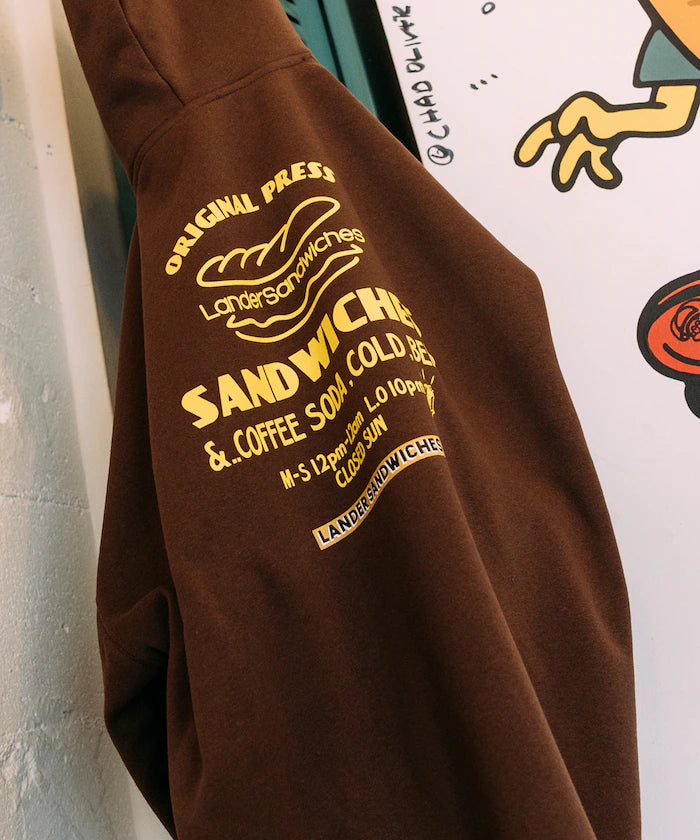 LANDER SANDWICHES×FREAK'S STORE/LANDER Limited Big Silhouette Back Print Sweat Hoodie 【Limited Release】