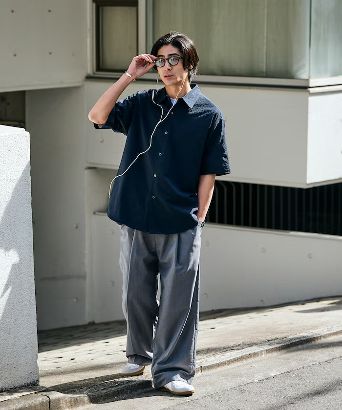 AiRide/AiRide Relax Fit Short Sleeve Seersucker Shirt/Pocketable/Quick Dry/UV Cut [Limited Edition]