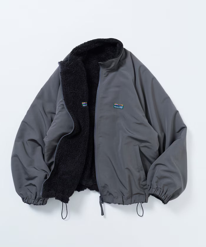 Relaxed Fit Nylon Fleece Reversible Stand Blouson [Limited Edition]