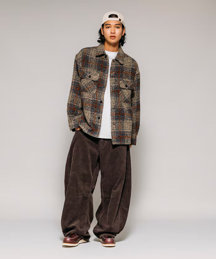 Wide Silhouette One Wash Curve Corduroy Pants