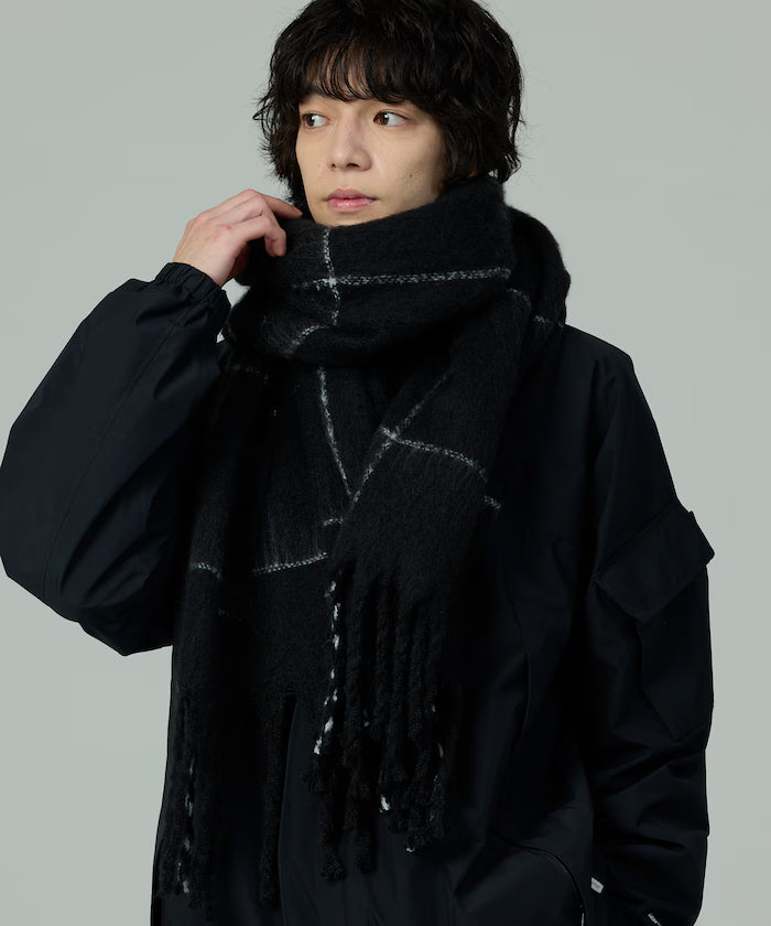 Window Pen Check Pattern Volume Scarf