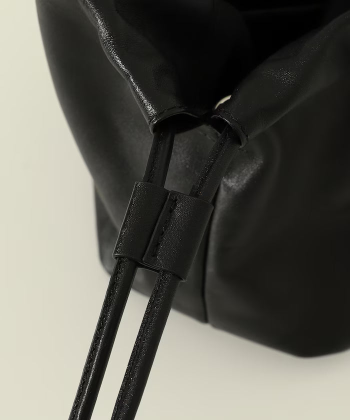 Leather 3WAY Kinchaku Bag / Cowhide / Water-resistant Leather