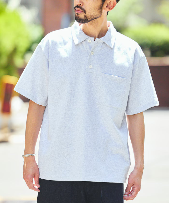 HEAVY WEIGHT/Heavyweight Short Sleeve Polo Shirt/T-Shirt/10.5 ounces