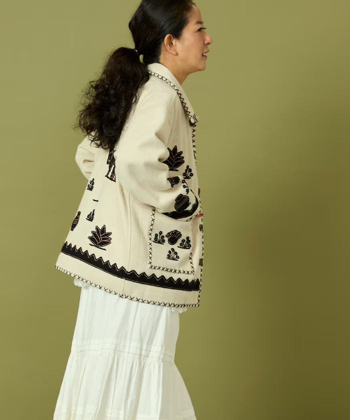 Indian Embroidery Wool Mexican Jacket