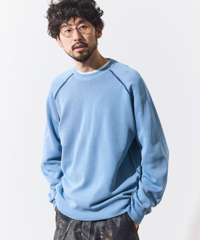 Cool Touch W Face Color Block Crew Neck Knit