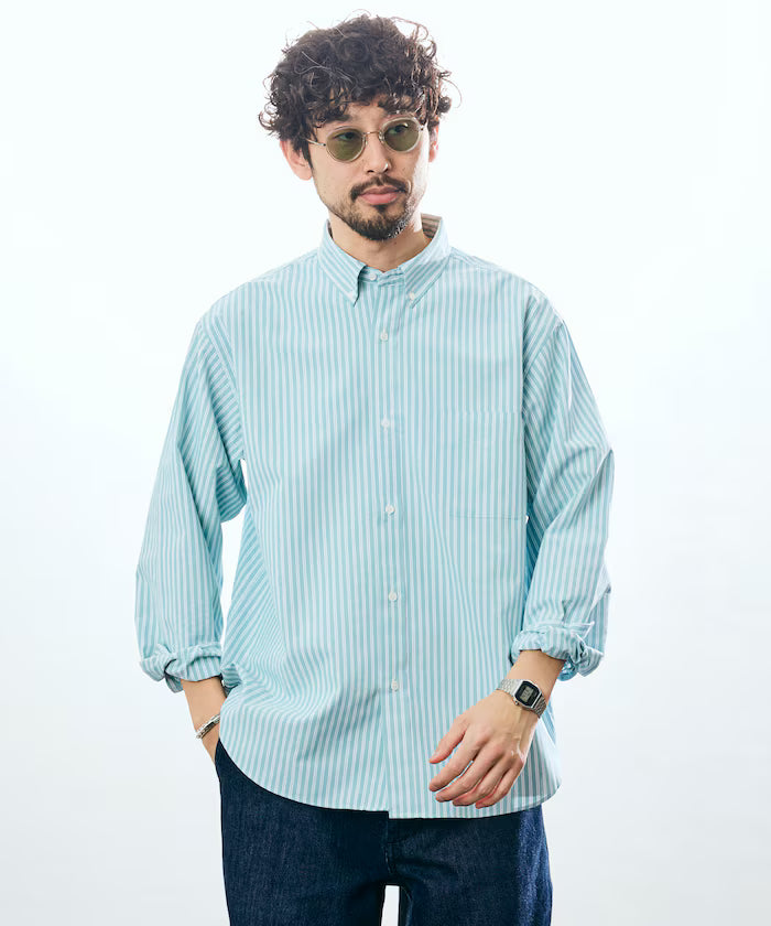 AIRDRY HIGH TECHYARN High-performance Material Oxford Button-down Shirt Long Sleeve