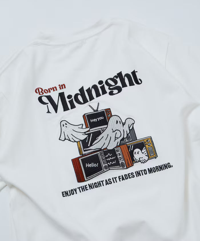 Relaxed Fit Back Embroidery Design Crew Neck T-Shirt / Midnight [Limited Edition]