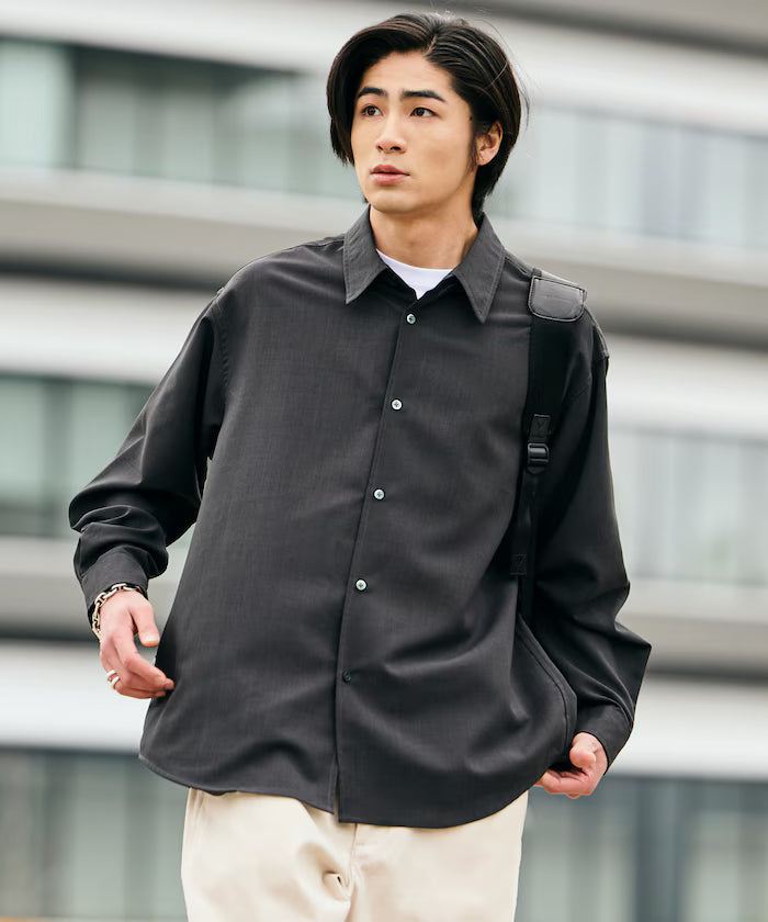 AiRide/Air Ride Relax Fit Regular Collar L/S Shirt/Pocketable/Quick Dry/UV Cut 【Limited Edition】