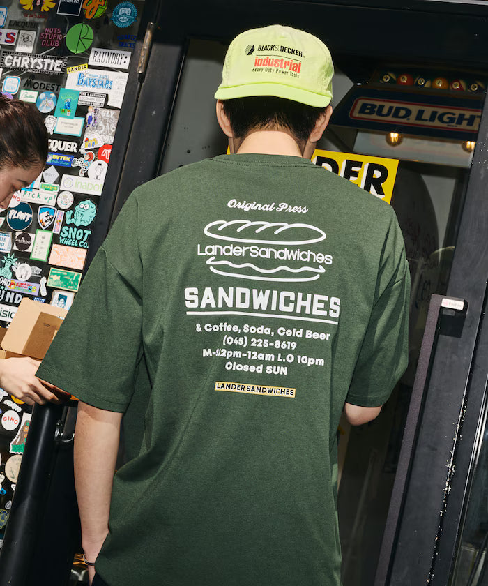 LANDER SANDWICHES×FREAK'S STORE/Lander Limited Edition Big Silhouette Back Print Crew Neck T-Shirt 【Limited Release】