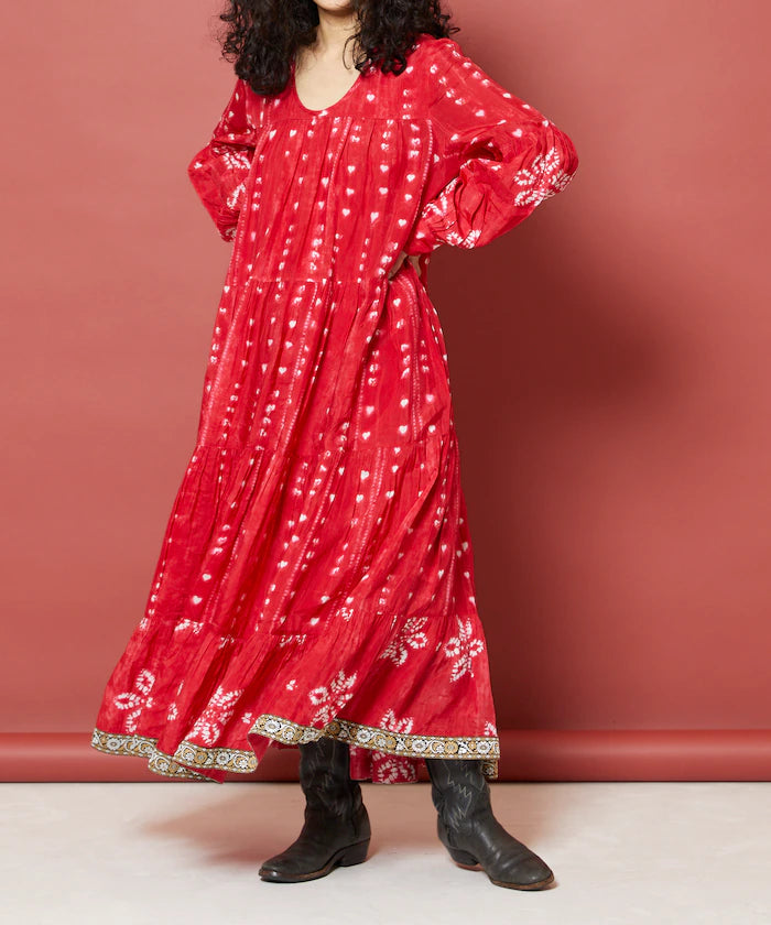 Shibori Print Tiered One Piece