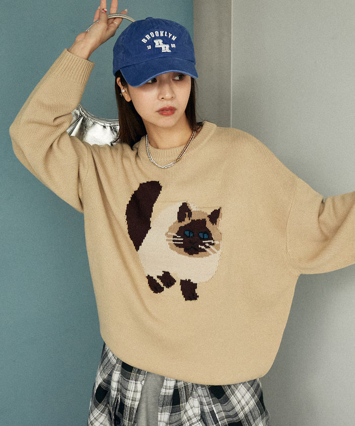 Various Cat Design Knit Limited Edition