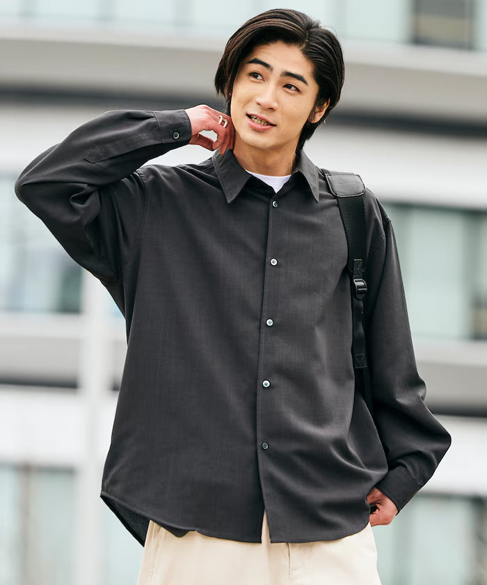 AiRide/Air Ride Relax Fit Regular Collar L/S Shirt/Pocketable/Quick Dry/UV Cut 【Limited Edition】