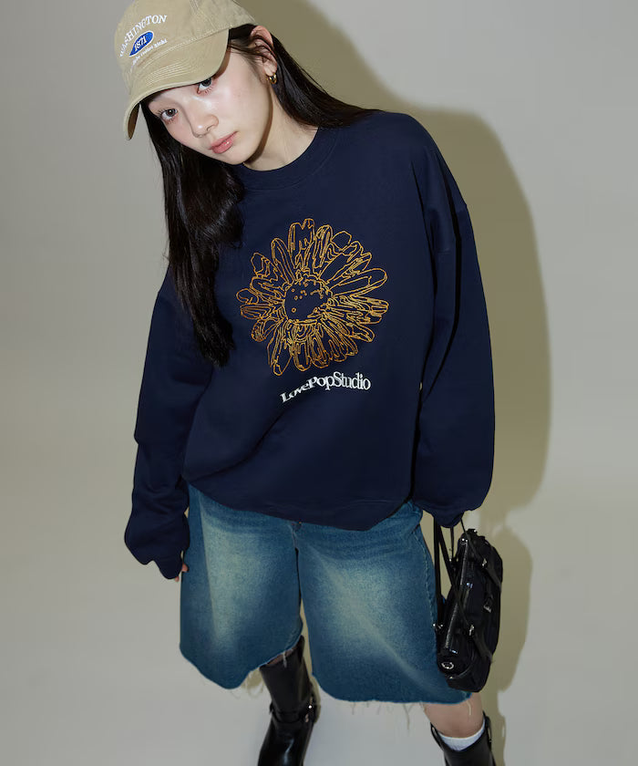 LOVE POP STUDIO FLOWER EMBROIDERY SWEAT【Limited Edition】