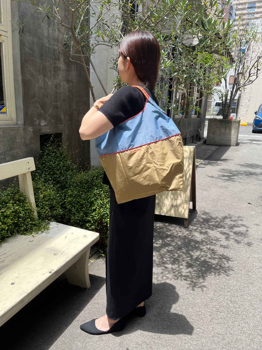 Bicolor Model (Bicolor) M#7703 DENIM/BEIGE-301095