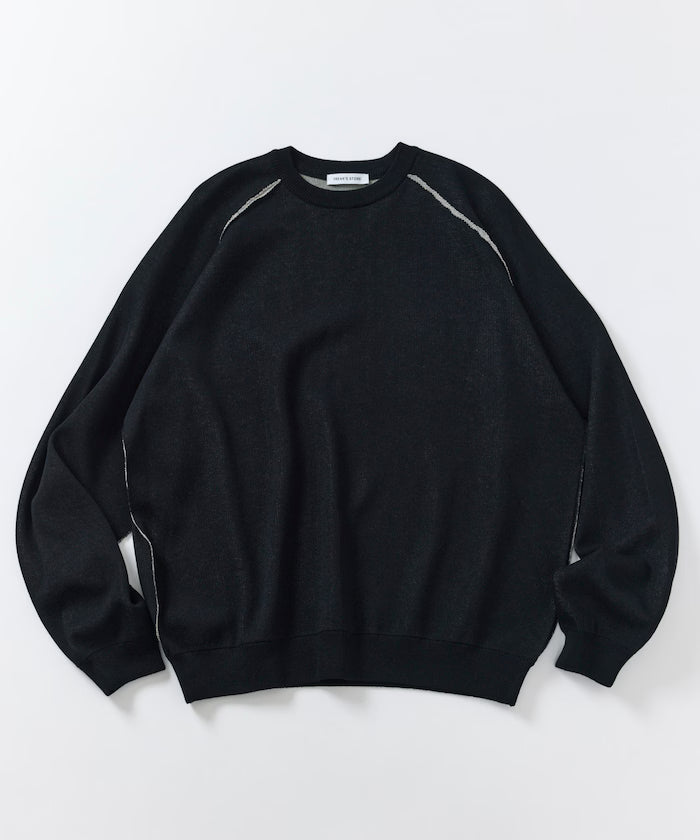 Cool Touch W Face Color Block Crew Neck Knit