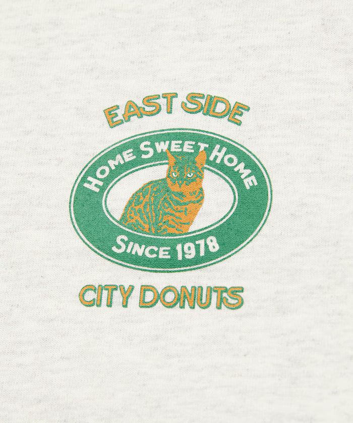Big Silhouette Back Print Crew Neck T-Shirt / City Dounuts CAT [Limited Edition]