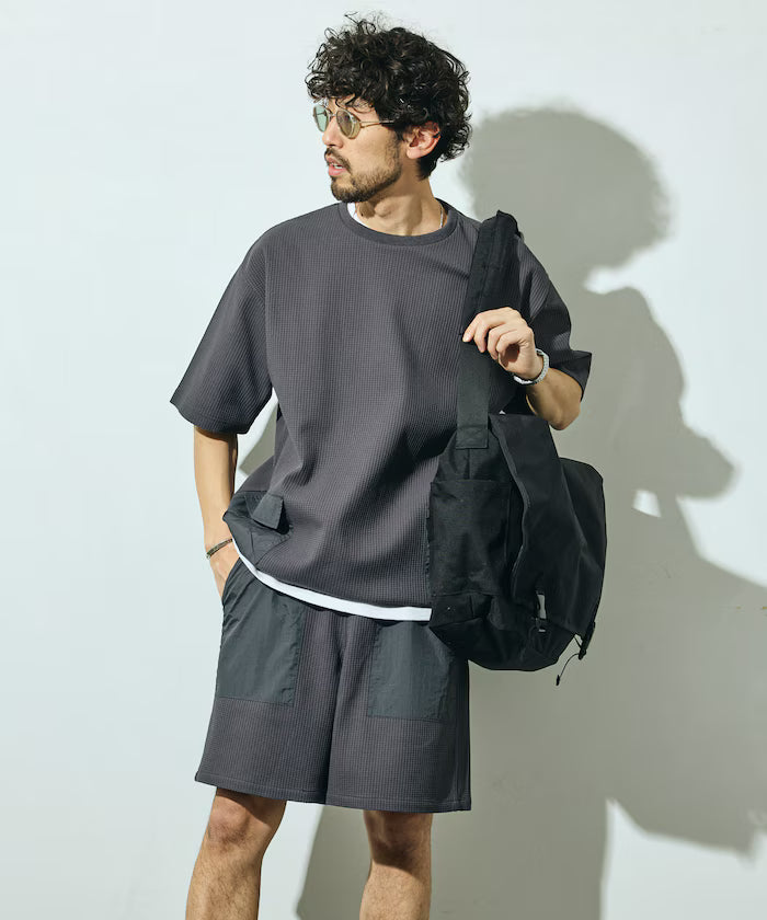 Side Pocket Spindle Tech Thermal Short Sleeve T-Shirt / Big Silhouette