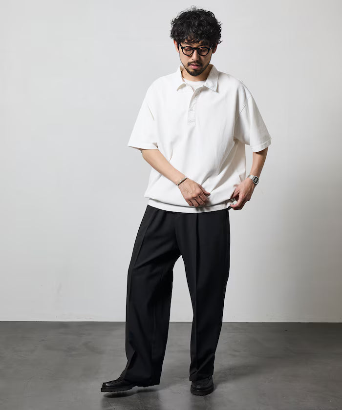 Big Silhouette Spindle Short Sleeve Tech Polo