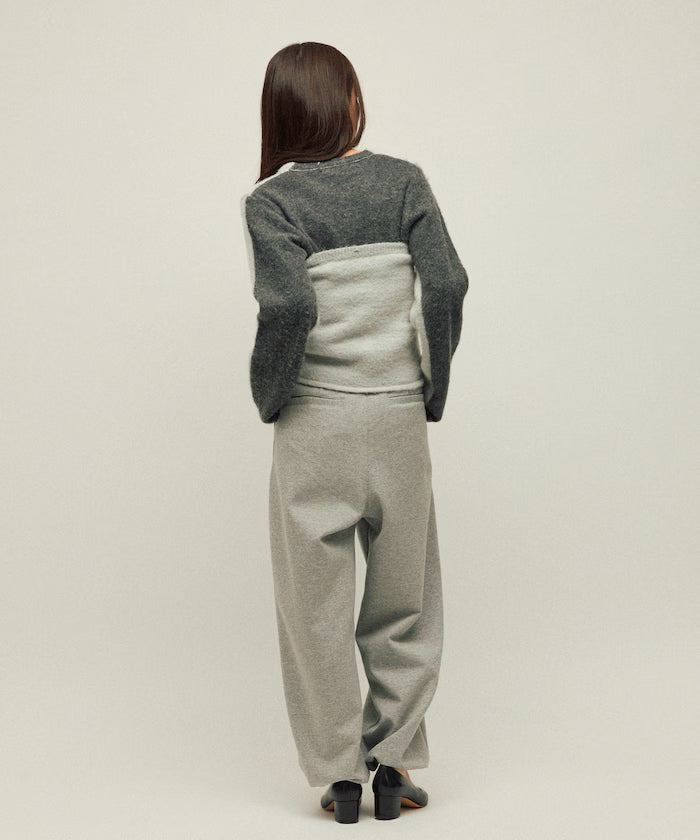 Alpaca Blend Bicolor Knit Vest