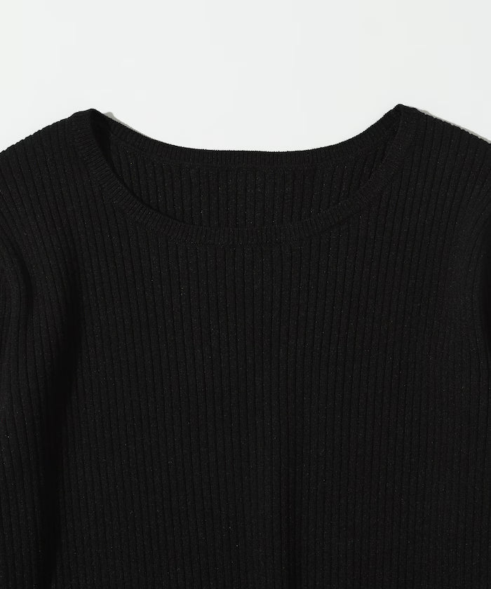 Functional material silk blend color block knit pullover / anti-pill / machine washable