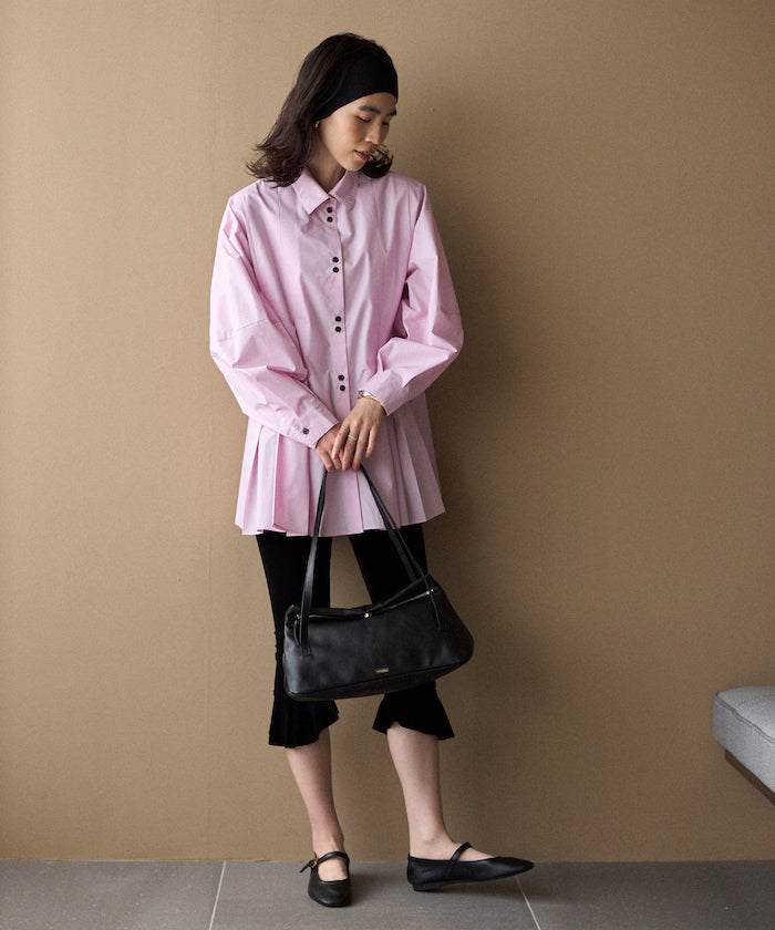 Box Stacked Balloon Sleeve Long Sleeve Shirt