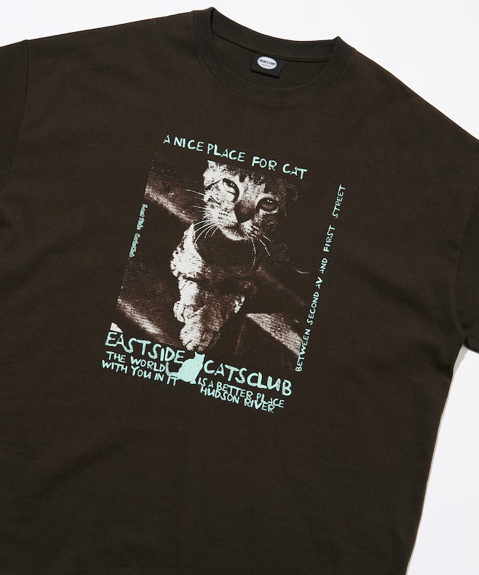 Big Silhouette Back Print Crew Neck T-Shirt / CAT Photo 【Limited Edition】