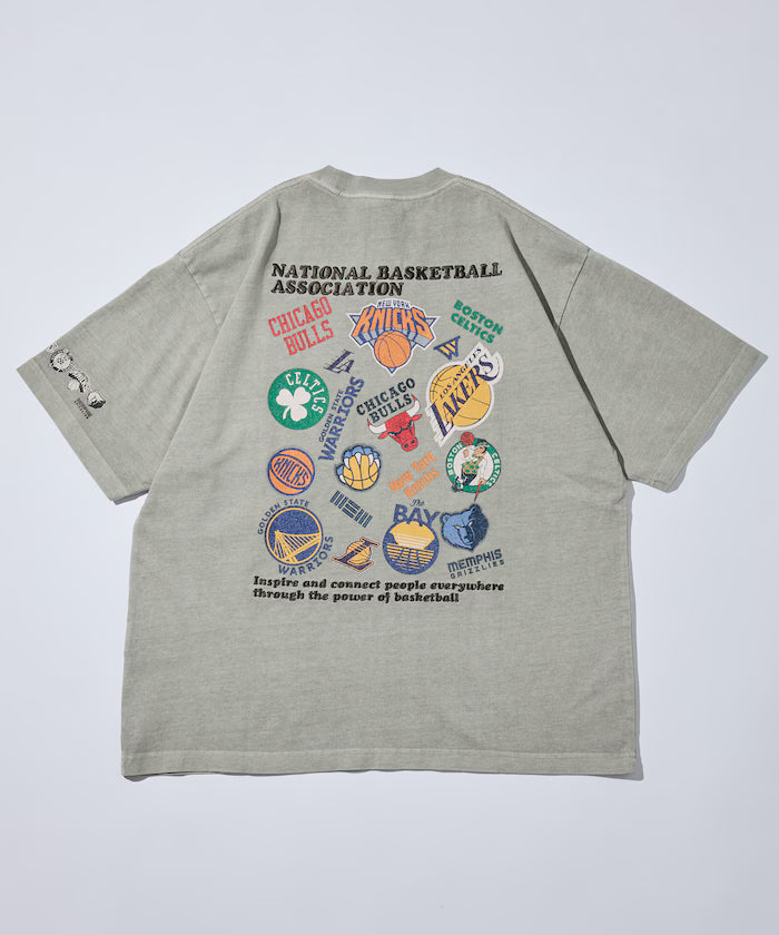 NBA × FREAK'S STORE Collaboration Random Team Logo Backprint Crewneck T-Shirt