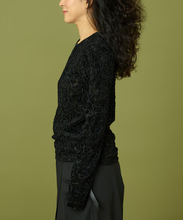 Mesh Velour Top