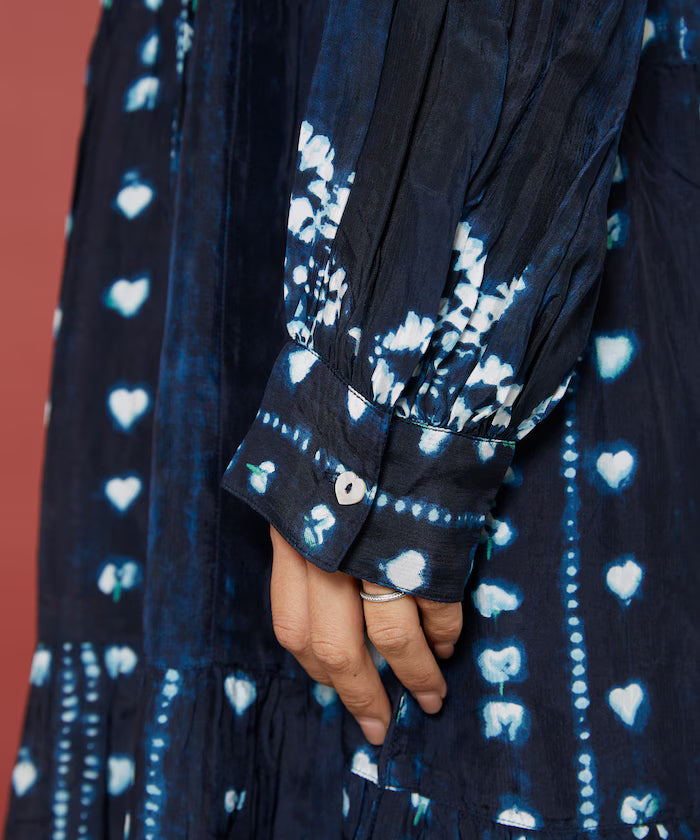 Shibori Print Tiered One Piece