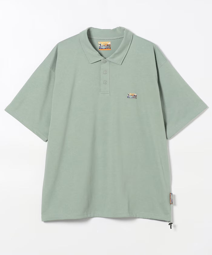 FREAK'S STORE for BEACH & FES Relax Fit One Point Logo Spindle Polo Shirt - Sax Blue