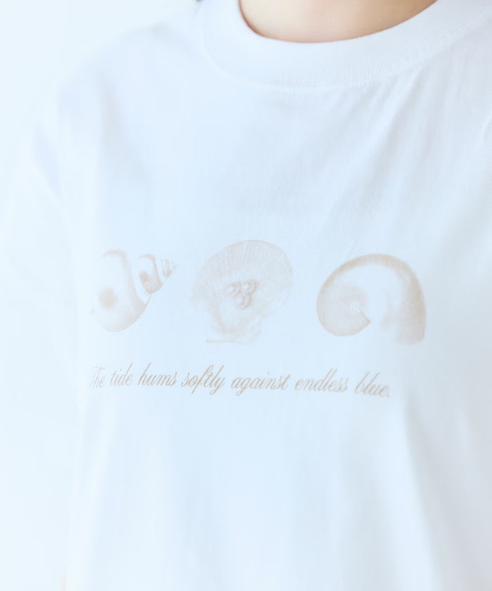 Comfortable Shell Print Crew Neck T-Shirt