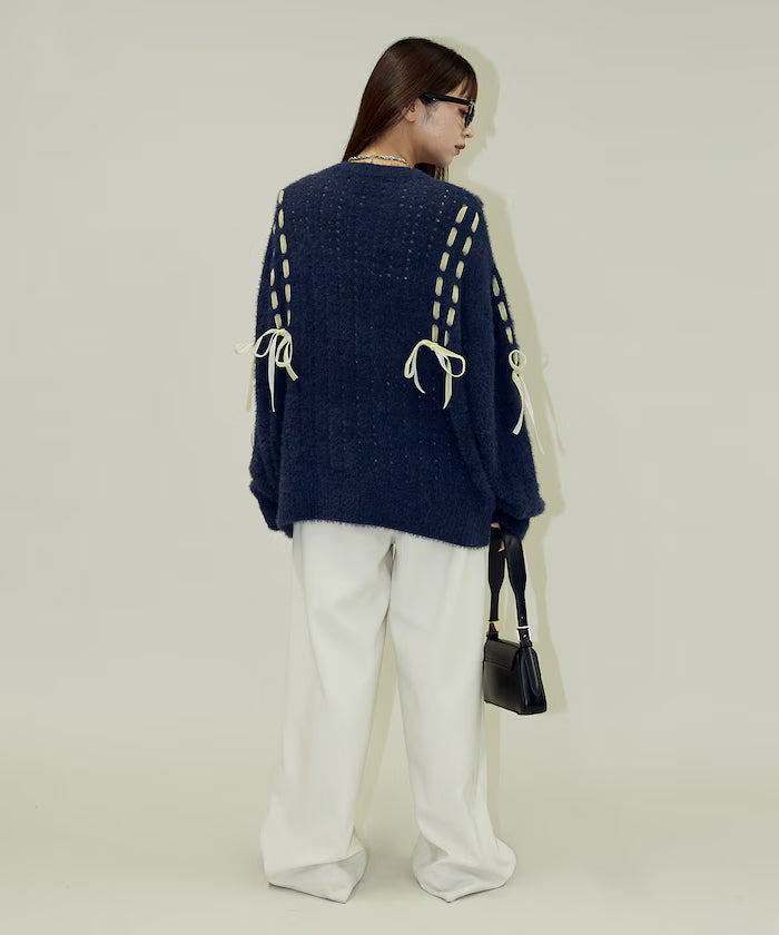 Velvet Ribbon Woven Feather Knit Limited Edition