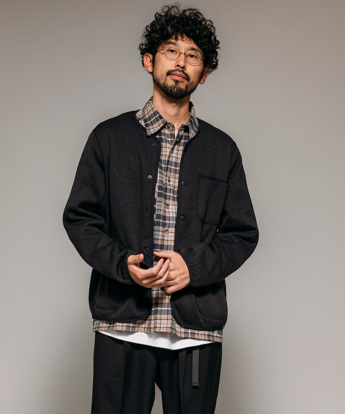 Relaxed Fit Knit Fleece Cardigan