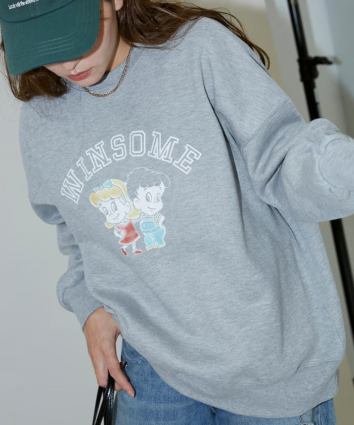 Retro Kids College Style Sweat Limited Release - Gray