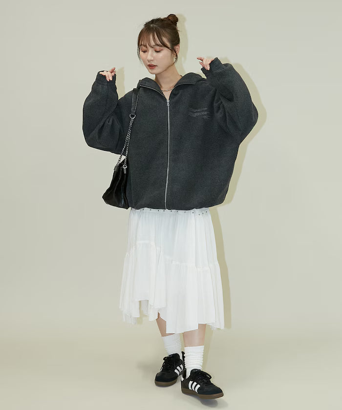 Studded Asymmetrical Tiered Skirt Limited Edition